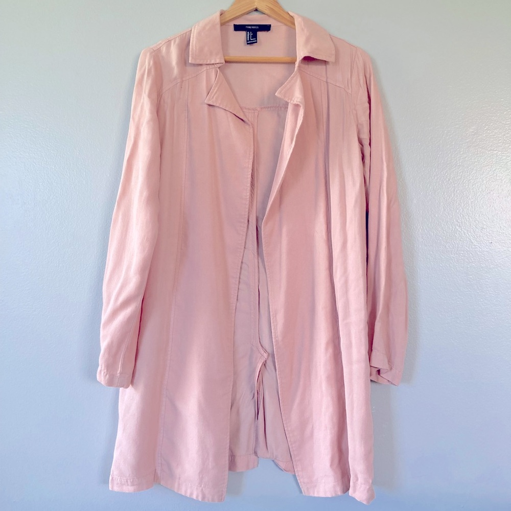 💕6 listings/$12💕 FOREVER 21 Blush pink trench coat style